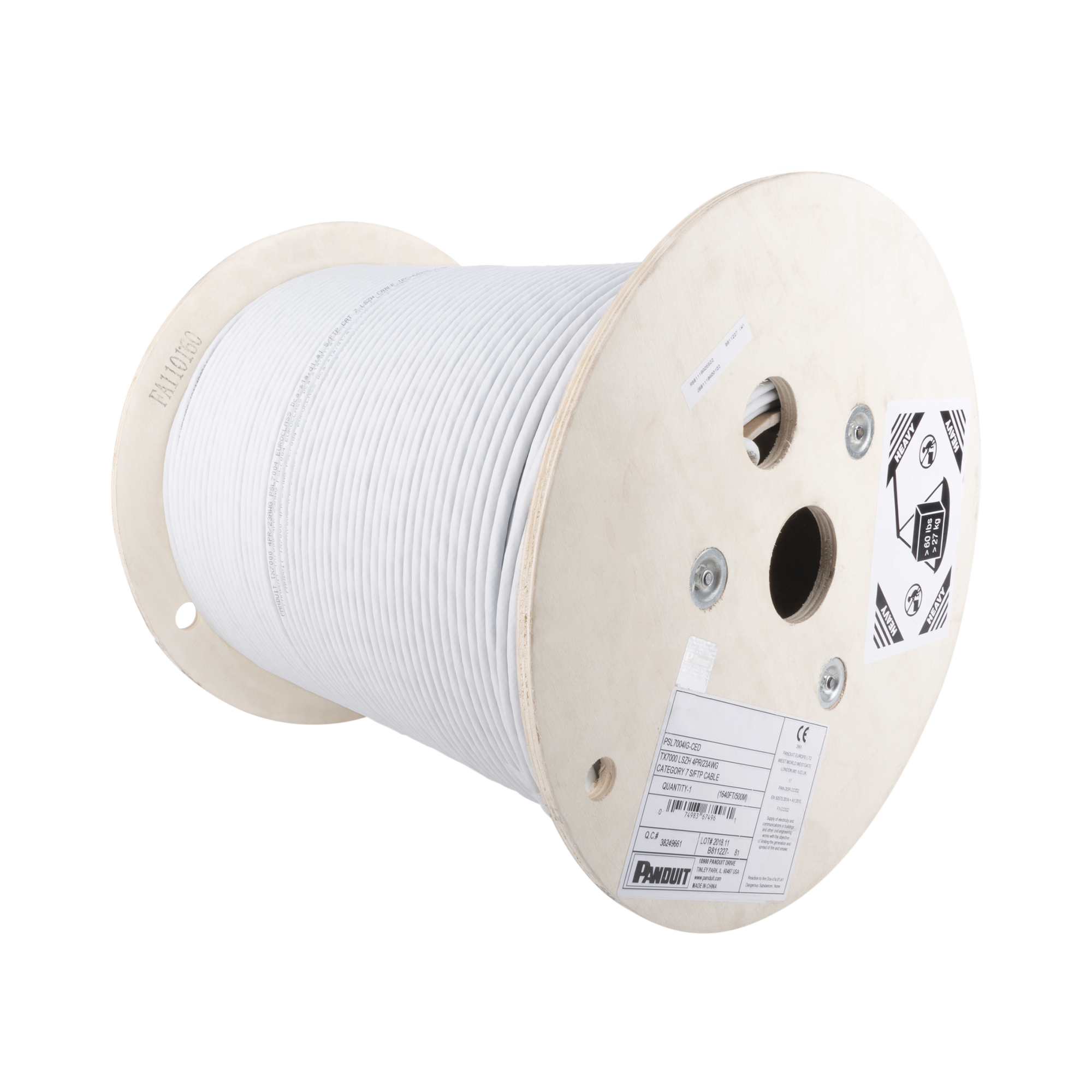 Bobina de Cable Blindado F/UTP de 4 Pares, Cat6A, Soporte de Aplicaciones 10GBase-T, LSZH (Libre de Gases Tóxicos), Color Blanco, 305m Bobina de Cable Blindado F/UTP de 4 Pares, Cat6A, Soporte de Aplicaciones 10GBase-T, LSZH (Libre de Gases Tóxicos), Color Blanco, 305m